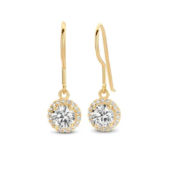 Romance Ohrringe - Vergoldetes Sterlingsilber - Zirkonia